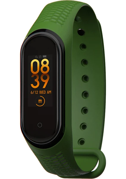 Xiaomi Mi Band 3 ve 4 Uyumlu Kabartma Desenli Kordon