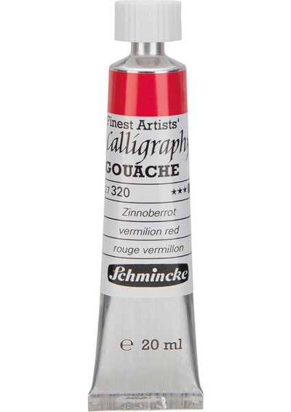 : Calligraphy Gouache : Artist Tüp Guaj Boya : 20 ml : 320 Vermillion Red