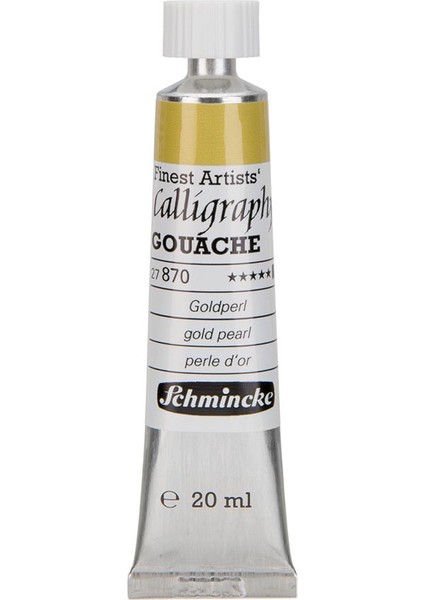 : Calligraphy Gouache : Artist Tüp Guaj Boya : 20 ml : 870 Gold Pearl