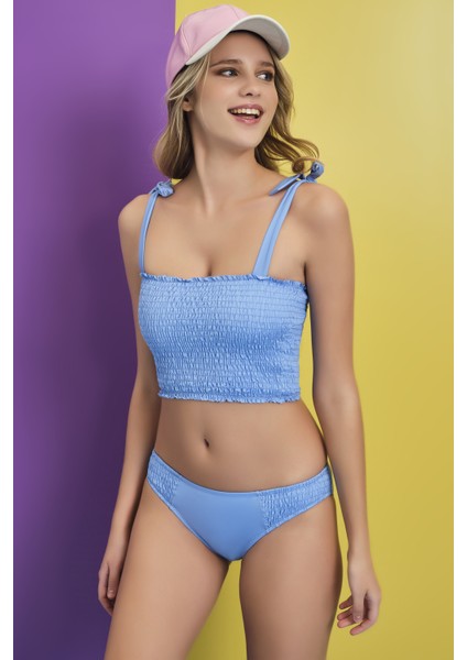 Mavi Yanları Gipeli 2cm Bikini Altı