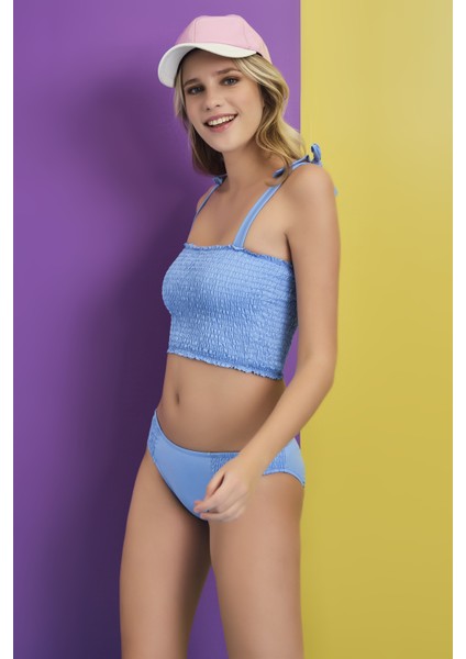 Mavi Yanları Gipeli 2cm Bikini Altı