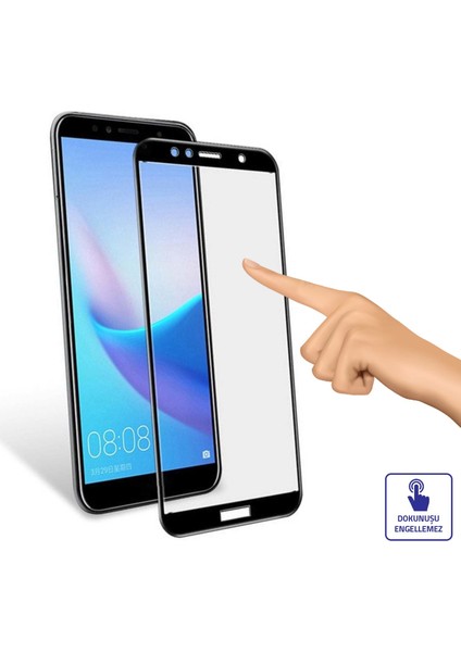 Huawei Y5P Ekran Koruyucu 6D Nano Tam Kaplayan Siyah