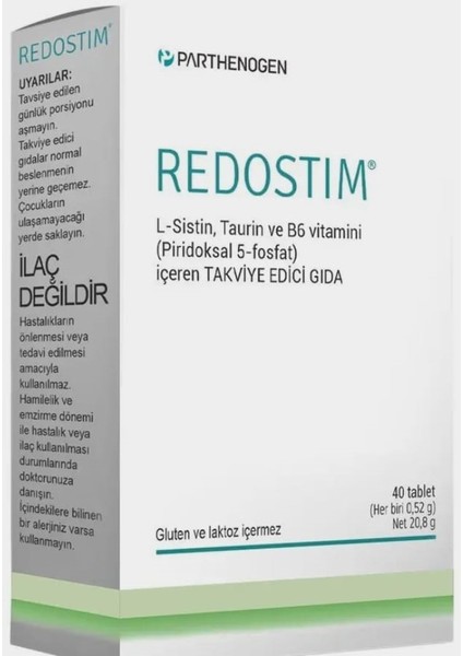 40 Tablet L-Sistein,taurin ve B6 Vitamini