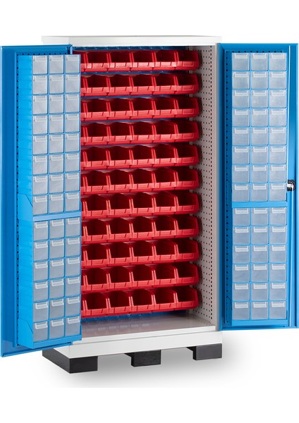 Endüstriyel Malzeme Dolabı-Avadanlık Kutulu-Plastik Çekmeceli Kutulu