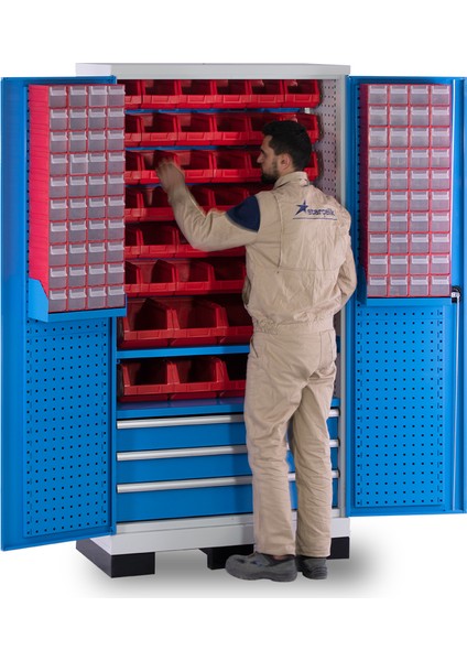 Endüstriyel Malzeme Dolabı-3 Çekmeceli-Avadanlık Kutulu-Plastik Çekmeceli Kutulu fiyatları