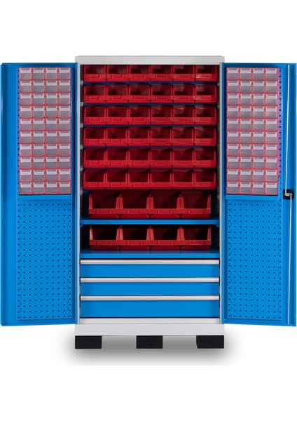 Endüstriyel Malzeme Dolabı-3 Çekmeceli-Avadanlık Kutulu-Plastik Çekmeceli Kutulu modelleri