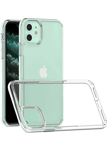 - Apple iPhone 11 - Kılıf Sert Cam Gibi Şeffaf Koruyucu Coss Kapak - T11959