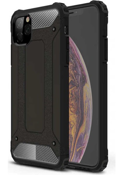 - Apple iPhone 11 Pro - Kılıf Çift Katman Zırh Tank Crash Military Kapak - Siyah