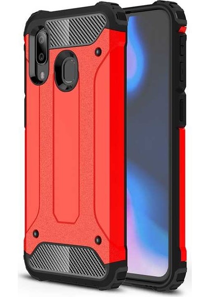 - Galaxy A30 - Kılıf Çift Katman Zırh Tank Crash Military Kapak