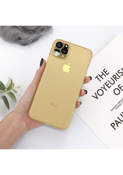 - iPhone 11 Pro Max - Kılıf Koruyucu Sert Eko Pp Kapak - Gold