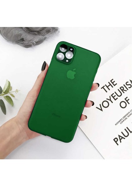 - iPhone 11 Pro Max - Kılıf Koruyucu Sert Eko Pp Kapak - Koyu Yeşil