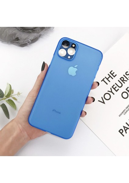 - iPhone 11 Pro - Kılıf Koruyucu Sert Eko Pp Kapak - Mavi