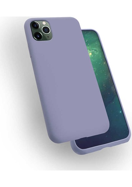 - iPhone 11 Pro - Kılıf Soft Prüzsüz Renkli Silk Silikon - Lila