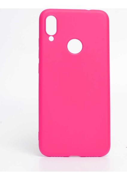 - Huawei P Smart 2019 - Kılıf Mat Koruyucu Içi Kadife Inci Silikon - Pembe Koyu