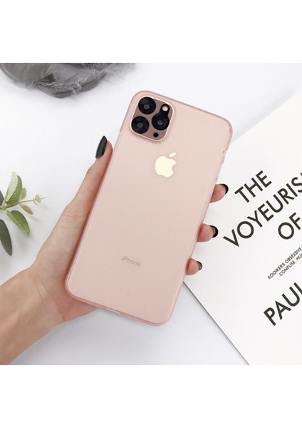 - iPhone 11 Pro Max - Kılıf Koruyucu Sert Eko Pp Kapak - Rose Gold