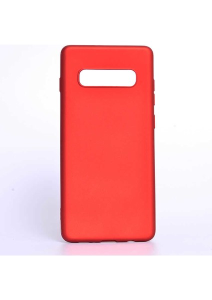 - Samsung Galaxy S10E - Kılıf Mat Soft Premier Silikon Kapak - Kırmızı - T7562