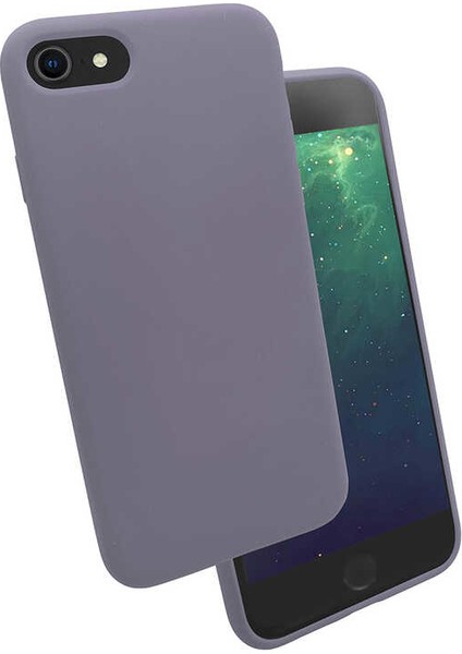 - Apple iPhone 8 - Kılıf Soft Prüzsüz Renkli Silk Silikon - Lila