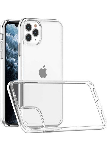 - iPhone 11 Pro Max Uyumlu Kılıf Sert Cam Gibi Şeffaf Koruyucu Coss Kapak