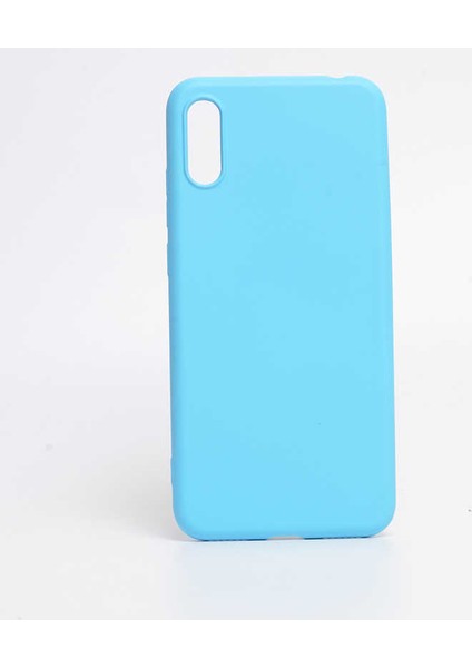 - iPhone Xs Max 6.5 - Kılıf Mat Koruyucu Içi Kadife Inci Silikon - Mavi Açık