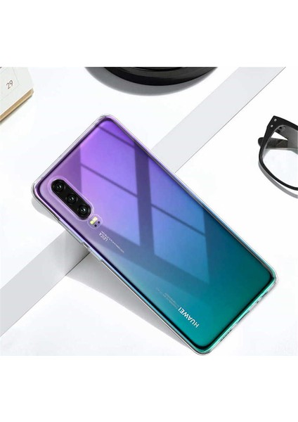 - Huawei P30 Uyumlu Kılıf Esnek Soft Slim Fit Süper Silikon Kapak