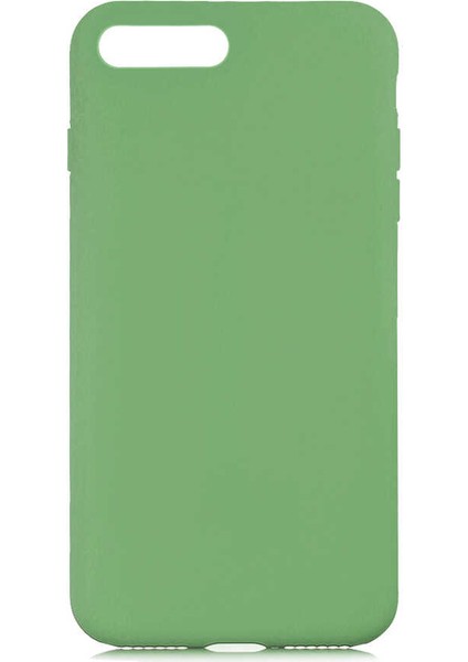 - Apple iPhone 8 Plus - Kılıf İçi Kadife Koruucu Lansman Lsr Kapak - Açık Yeşil
