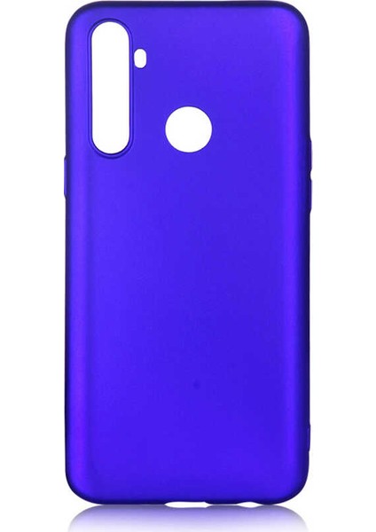 - Realme 5İ - Kılıf Mat Soft Premier Silikon Kapak - Saks Mavi