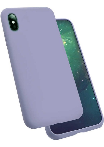 - iPhone x Kılıf Soft Prüzsüz Renkli Silk Silikon Lila