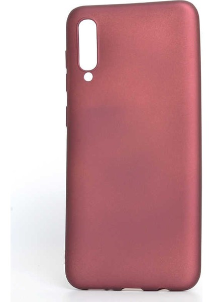 - Samsung Galaxy A50 - Kılıf Mat Soft Premier Silikon Kapak - Mürdüm - T7863