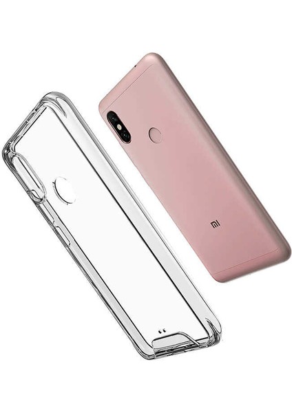 - Xiaomi Redmi Note 6 Pro - Kılıf Şeffaf Sert Koruyucu Gard Silikon - T7070