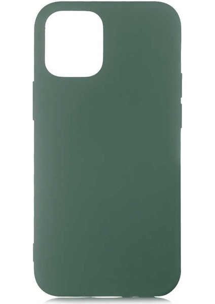- Apple iPhone 12 Pro - Kılıf İçi Kadife Koruucu Lansman Lsr Kapak - Koyu Yeşil