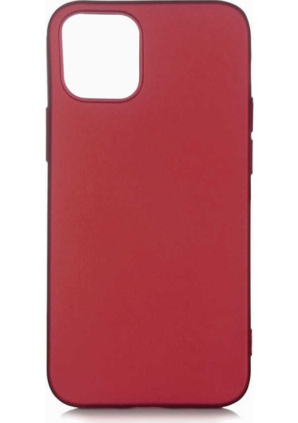 - Apple iPhone 12 Mini - Kılıf Mat Soft Premier Silikon Kapak - Mürdüm