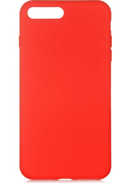 - Apple iPhone 8 Plus - Kılıf İçi Kadife Koruucu Lansman Lsr Kapak - Kırmızı