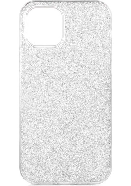 - Apple iPhone 12 Pro Max - Kılıf Simli Koruyucu Shining Silikon - Gri