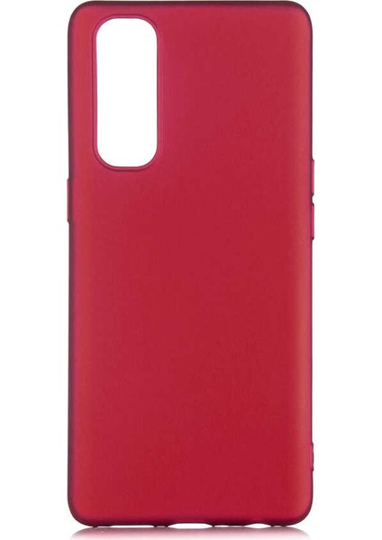 - Oppo Reno 4 Pro 4G - Kılıf Mat Soft Premier Silikon Kapak - Mürdüm