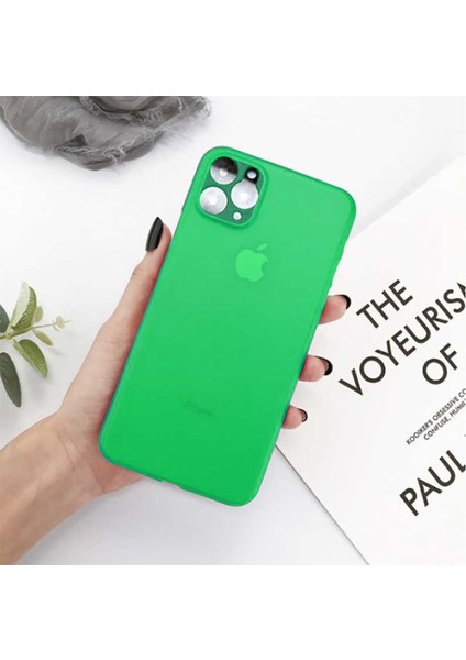 - iPhone 11 Pro Max - Kılıf Koruyucu Sert Eko Pp Kapak - Açık Yeşil