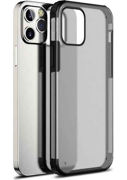 - Apple iPhone 12 Pro - Kılıf Koruyucu Sert Volks Kapak - Siyah