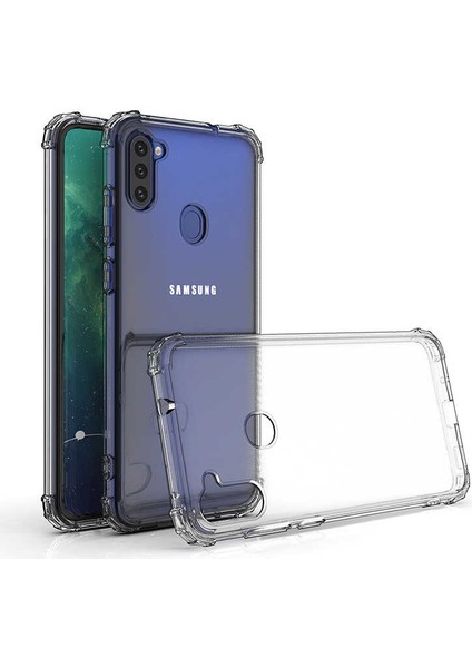 - Galaxy M11 Uyumlu Kılıf Kenar Köşe Korumalı Nitro Anti Shock Silikon