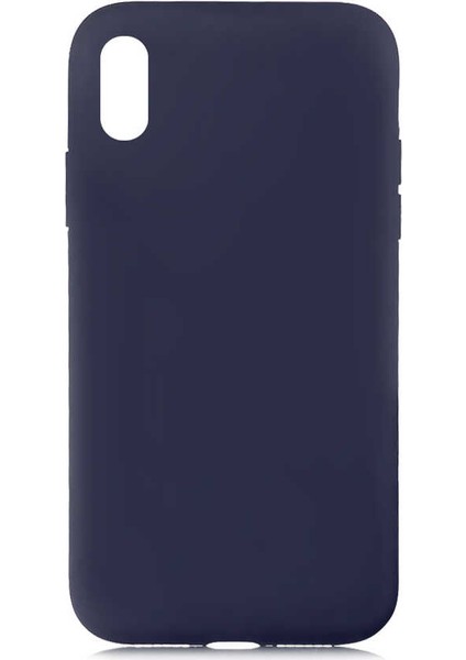 - Apple iPhone XS Max 6.5 - Kılıf İçi Kadife Koruucu Lansman Lsr Kapak - Lacivert
