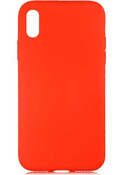 - Apple iPhone XS Max 6.5 - Kılıf İçi Kadife Koruucu Lansman Lsr Kapak - Turuncu
