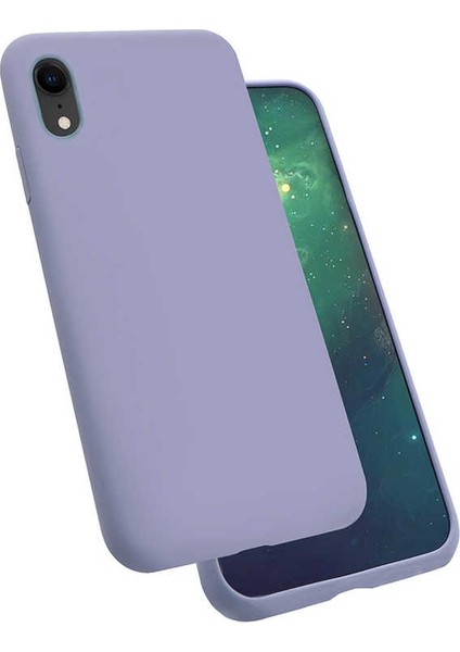 - Apple iPhone XR 6.1 - Kılıf Soft Prüzsüz Renkli Silk Silikon - Lila - T11144