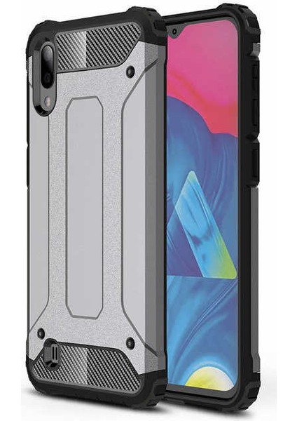 - Samsung Galaxy M10 - Kılıf Çift Katman Zırh Tank Crash Military Kapak - Rose Gold - T7675