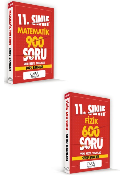 Çapa Yayınları 11. Sınıf Matematik ve Fizik Soru Bankası Seti 2 Kitap