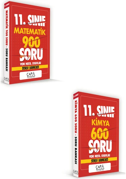 Çapa Yayınları 11. Sınıf Matematik ve Kimya Soru Bankası Seti 2 Kitap