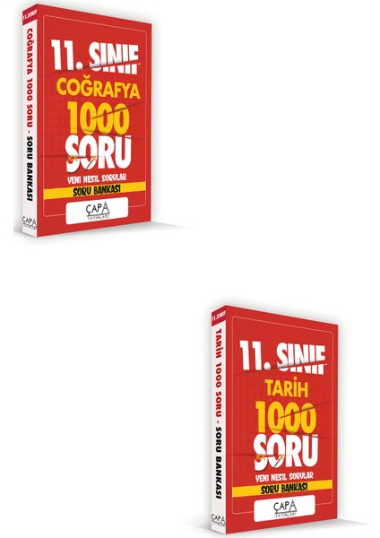 Çapa Yayınları 11. Sınıf Tarih ve Coğrafya Soru Bankası Seti 2 Kitap