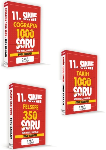 11. Sınıf Tarih Coğrafya Felsefe Soru Seti 3 Kitap