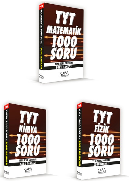 TYT Matematik - Fizik - Kimya Soru Bankası Seti 3 Kitap