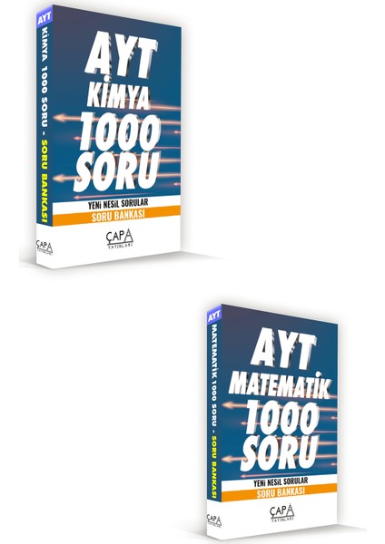 Çap Yayınları AYT Matematik ve Kimya Soru Bankası Seti 2 Kitap