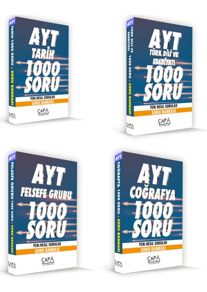 Çap Yayınları AYT Edebiyat - Tarih - Coğrafya Felsefe Soru Seti 4 Kitap