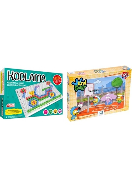 Kodlama + Ca Games Kral Şakir 100 Parça Puzzle 2'li Set