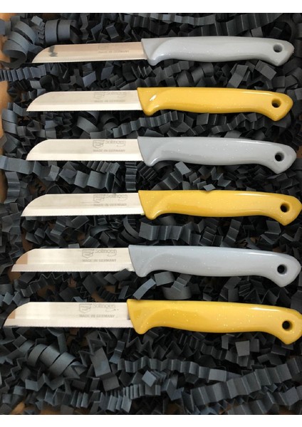 6'lı Simli Delikli Tırtıklı Meyve Sebze Bıçağı